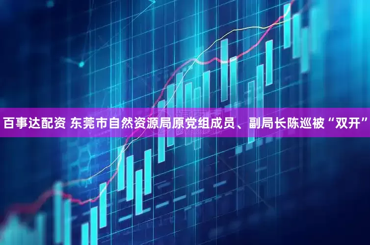 百事达配资 东莞市自然资源局原党组成员、副局长陈巡被“双开”